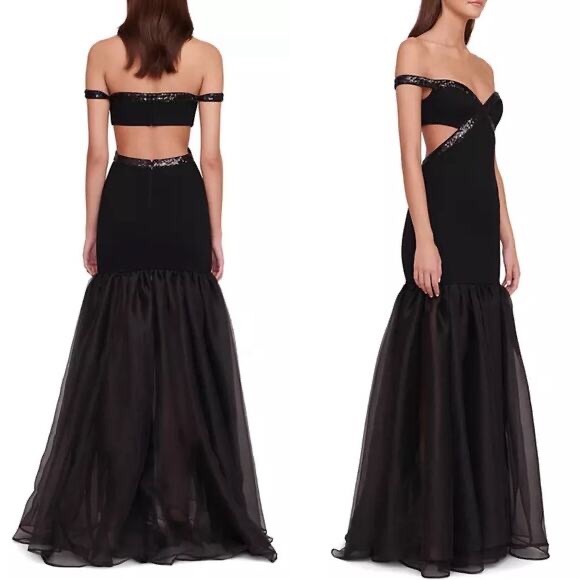 NEW NWT STAUD Emmaline Embellished Cutout Maxi Dress - Picture 2 of 10